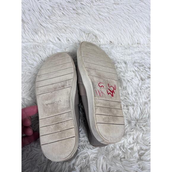 Vince Shoes Womens Size 6.5 Gray Perforated Slip-On Blair Sneakers Casual Taupe - Picture 10 of 13